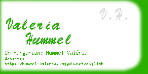 valeria hummel business card